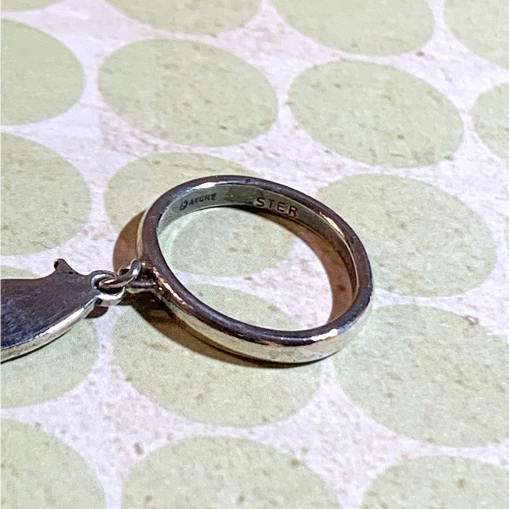 RETIRED James Avery Sterling Silver Penguin Dangle Ring - Picture 6 of 7